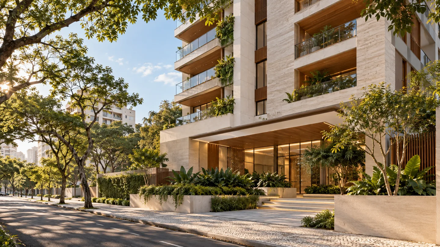 Fachada residencial ilustrativa